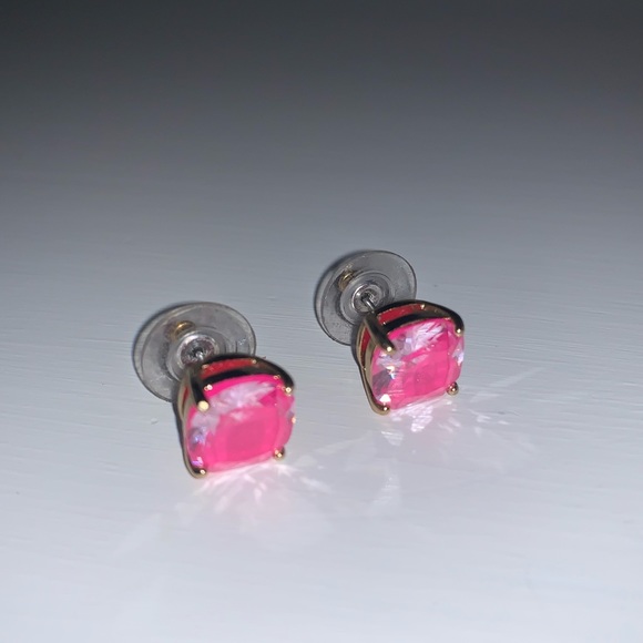 KATE SPADE PINK SQUARE STUDDED EARRINGS
